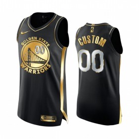 Camiseta Hombre NBA Golden State Warriors Personalizadas 2020-21 Negro Golden Edition Swingman
